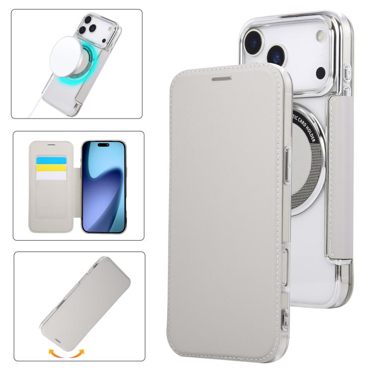 Capa para Telemóvel em Pele Vegana com Revestimento Magnético Ultra-fino, Para iPhone 17 Pro Max, Para iPhone 17 Pro, Para iPhone 17, Para iPhone Air, Para iPhone 16e, Para iPhone 16 Pro Max