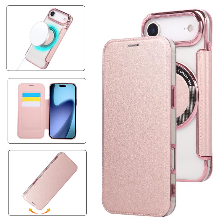 Capa para Telemóvel em Pele Vegana com Revestimento Magnético Ultra-fino, Para iPhone 17 Pro Max, Para iPhone 17 Pro, Para iPhone 17, Para iPhone Air, Para iPhone 16e, Para iPhone 16 Pro Max