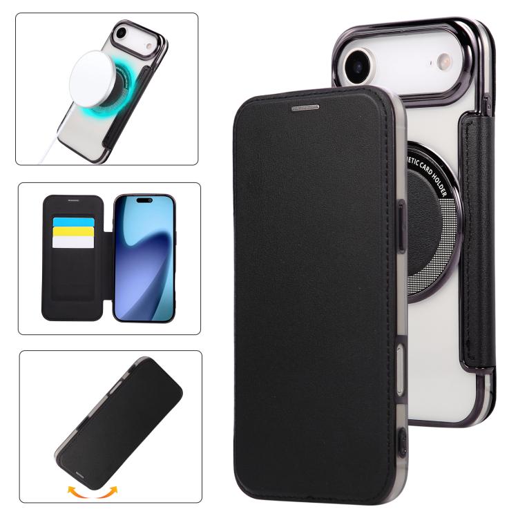 Capa para Telemóvel em Pele Vegana com Revestimento Magnético Ultra-fino, Para iPhone 17 Pro Max, Para iPhone 17 Pro, Para iPhone 17, Para iPhone Air, Para iPhone 16e, Para iPhone 16 Pro Max