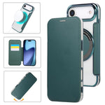 Capa para Telemóvel em Pele Vegana com Revestimento Magnético Ultra-fino, Para iPhone 17 Pro Max, Para iPhone 17 Pro, Para iPhone 17, Para iPhone Air, Para iPhone 16e, Para iPhone 16 Pro Max