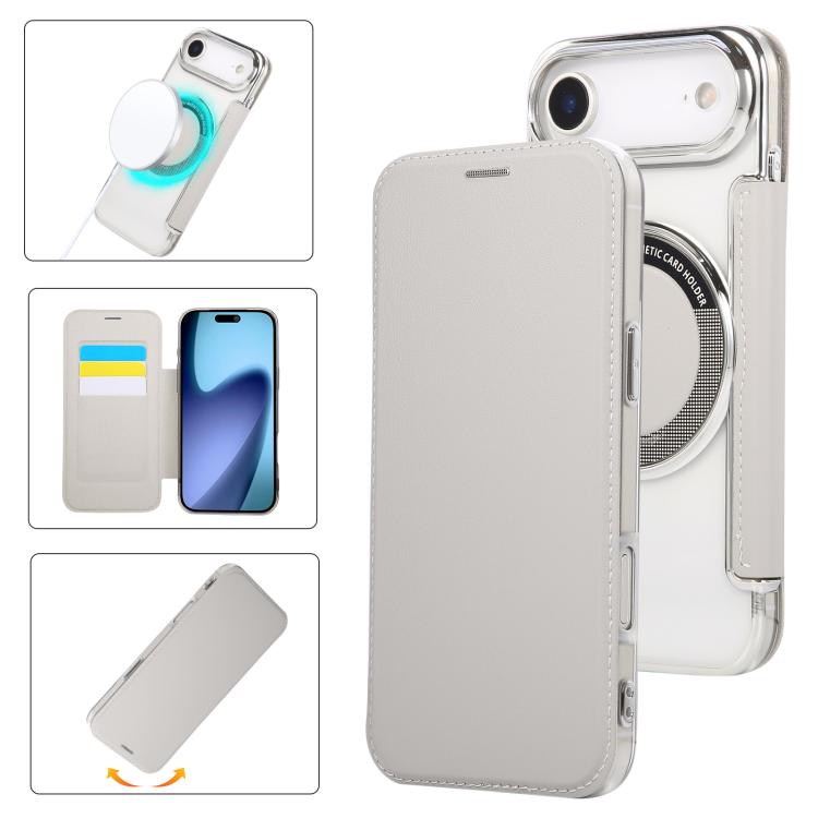 Capa para Telemóvel em Pele Vegana com Revestimento Magnético Ultra-fino, Para iPhone 17 Pro Max, Para iPhone 17 Pro, Para iPhone 17, Para iPhone Air, Para iPhone 16e, Para iPhone 16 Pro Max