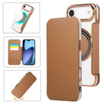 Capa para Telemóvel em Pele Vegana com Revestimento Magnético Ultra-fino, Para iPhone 17 Pro Max, Para iPhone 17 Pro, Para iPhone 17, Para iPhone Air, Para iPhone 16e, Para iPhone 16 Pro Max