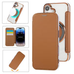 Capa para Telemóvel em Pele Vegana com Revestimento Magnético Ultra-fino, Para iPhone 17 Pro Max, Para iPhone 17 Pro, Para iPhone 17, Para iPhone Air, Para iPhone 16e, Para iPhone 16 Pro Max