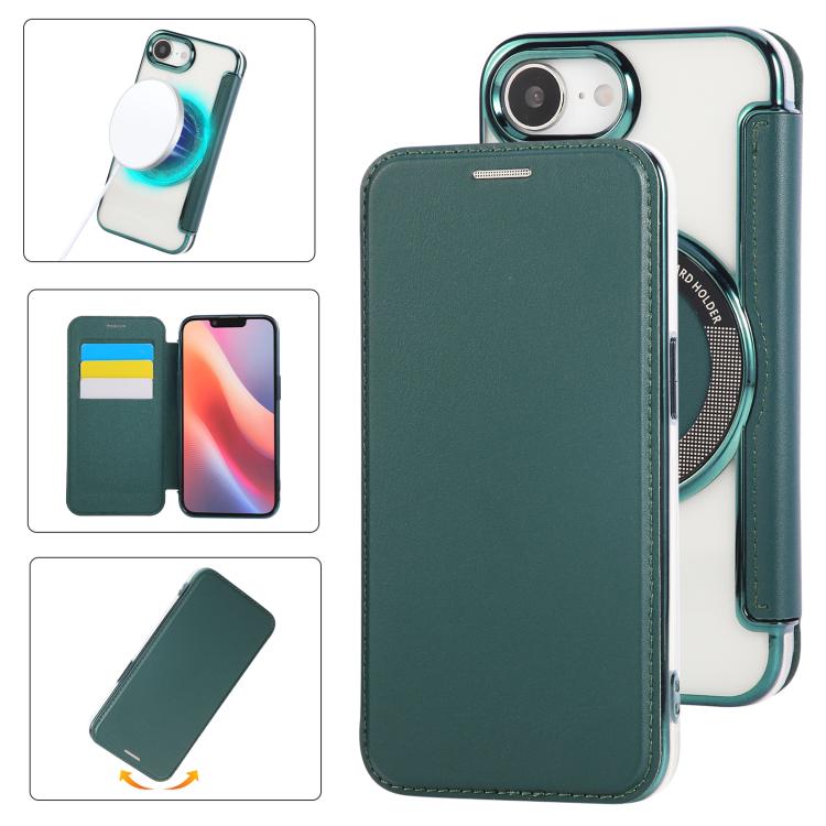 Capa para Telemóvel em Pele Vegana com Revestimento Magnético Ultra-fino, Para iPhone 17 Pro Max, Para iPhone 17 Pro, Para iPhone 17, Para iPhone Air, Para iPhone 16e, Para iPhone 16 Pro Max