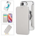 Capa para Telemóvel em Pele Vegana com Revestimento Magnético Ultra-fino, Para iPhone 17 Pro Max, Para iPhone 17 Pro, Para iPhone 17, Para iPhone Air, Para iPhone 16e, Para iPhone 16 Pro Max
