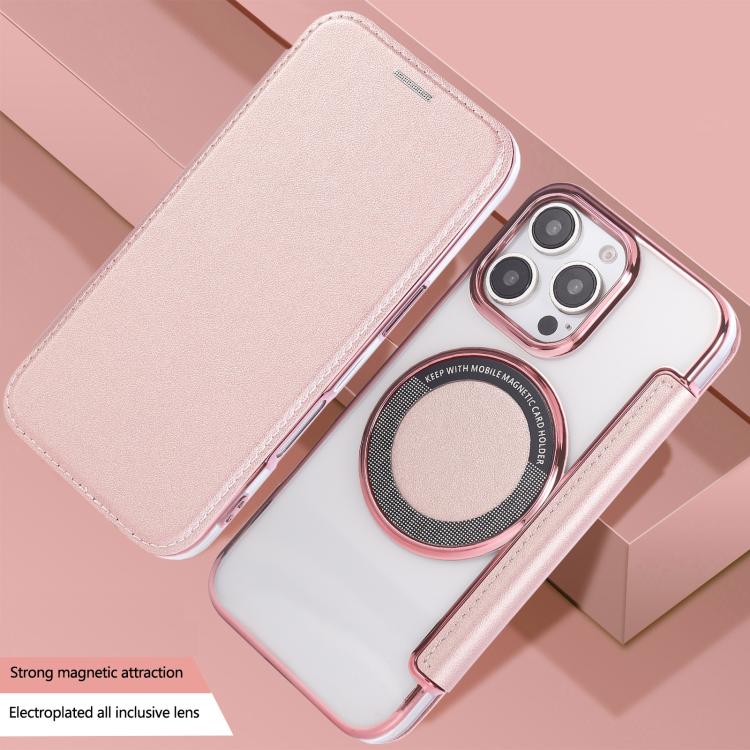 Capa para Telemóvel em Pele Vegana com Revestimento Magnético Ultra-fino, Para iPhone 16 Pro, Para iPhone 16 Plus, Para iPhone 16, Para iPhone 15 Pro Max, Para iPhone 15 Pro, Para iPhone 15 Plus / 14 Plus