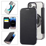 Capa para Telemóvel em Pele Vegana com Revestimento Magnético Ultra-fino, Para iPhone 16 Pro, Para iPhone 16 Plus, Para iPhone 16, Para iPhone 15 Pro Max, Para iPhone 15 Pro, Para iPhone 15 Plus / 14 Plus