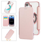 Capa para Telemóvel em Pele Vegana com Revestimento Magnético Ultra-fino, Para iPhone 16 Pro, Para iPhone 16 Plus, Para iPhone 16, Para iPhone 15 Pro Max, Para iPhone 15 Pro, Para iPhone 15 Plus / 14 Plus