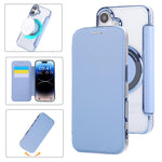 Capa para Telemóvel em Pele Vegana com Revestimento Magnético Ultra-fino, Para iPhone 16 Pro, Para iPhone 16 Plus, Para iPhone 16, Para iPhone 15 Pro Max, Para iPhone 15 Pro, Para iPhone 15 Plus / 14 Plus