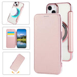 Capa para Telemóvel em Pele Vegana com Revestimento Magnético Ultra-fino, Para iPhone 16 Pro, Para iPhone 16 Plus, Para iPhone 16, Para iPhone 15 Pro Max, Para iPhone 15 Pro, Para iPhone 15 Plus / 14 Plus