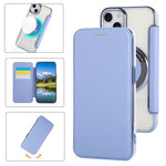 Capa para Telemóvel em Pele Vegana com Revestimento Magnético Ultra-fino, Para iPhone 16 Pro, Para iPhone 16 Plus, Para iPhone 16, Para iPhone 15 Pro Max, Para iPhone 15 Pro, Para iPhone 15 Plus / 14 Plus