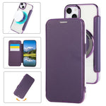 Capa para Telemóvel em Pele Vegana com Revestimento Magnético Ultra-fino, Para iPhone 16 Pro, Para iPhone 16 Plus, Para iPhone 16, Para iPhone 15 Pro Max, Para iPhone 15 Pro, Para iPhone 15 Plus / 14 Plus