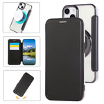 Capa para Telemóvel em Pele Vegana com Revestimento Magnético Ultra-fino, Para iPhone 16 Pro, Para iPhone 16 Plus, Para iPhone 16, Para iPhone 15 Pro Max, Para iPhone 15 Pro, Para iPhone 15 Plus / 14 Plus