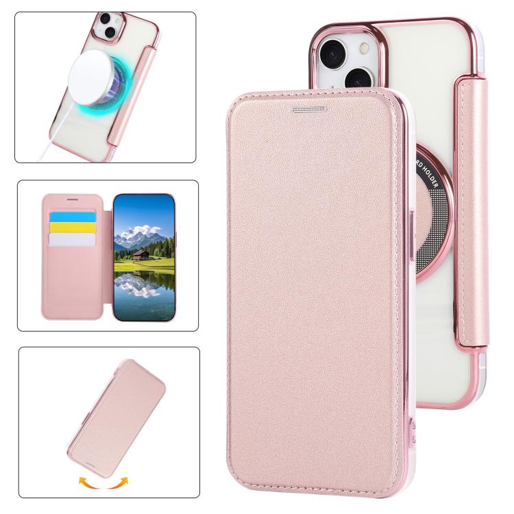 Capa para Telemóvel em Pele Vegana com Revestimento Magnético Ultra-fino, Para iPhone 15, Para iPhone 14 / 13, Para iPhone 14 Pro, Para iPhone 14 Pro Max, Para iPhone 13 Pro Max, Para iPhone 13 Pro