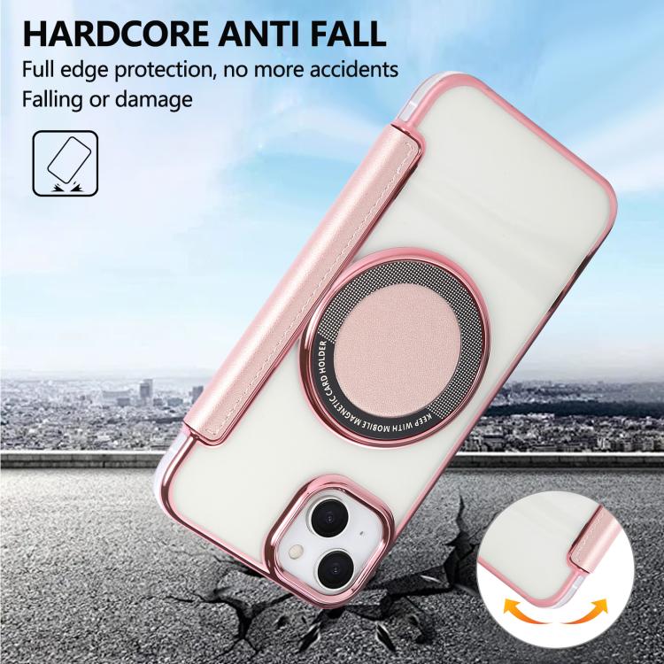 Capa para Telemóvel em Pele Vegana com Revestimento Magnético Ultra-fino, Para iPhone 15, Para iPhone 14 / 13, Para iPhone 14 Pro, Para iPhone 14 Pro Max, Para iPhone 13 Pro Max, Para iPhone 13 Pro