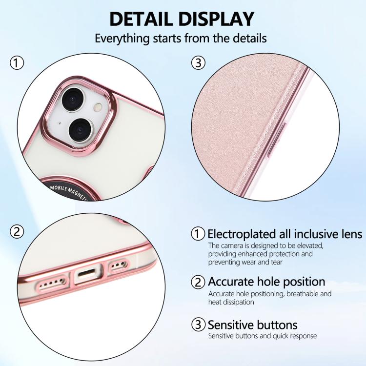 Capa para Telemóvel em Pele Vegana com Revestimento Magnético Ultra-fino, Para iPhone 15, Para iPhone 14 / 13, Para iPhone 14 Pro, Para iPhone 14 Pro Max, Para iPhone 13 Pro Max, Para iPhone 13 Pro