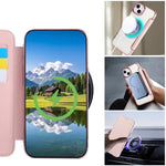 Capa para Telemóvel em Pele Vegana com Revestimento Magnético Ultra-fino, Para iPhone 15, Para iPhone 14 / 13, Para iPhone 14 Pro, Para iPhone 14 Pro Max, Para iPhone 13 Pro Max, Para iPhone 13 Pro