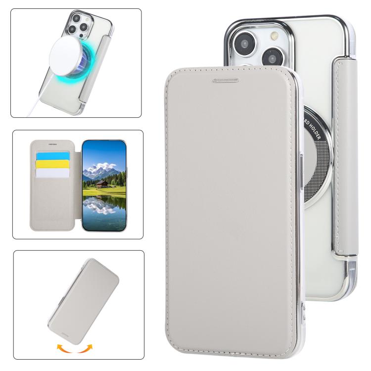 Capa para Telemóvel em Pele Vegana com Revestimento Magnético Ultra-fino, Para iPhone 15, Para iPhone 14 / 13, Para iPhone 14 Pro, Para iPhone 14 Pro Max, Para iPhone 13 Pro Max, Para iPhone 13 Pro