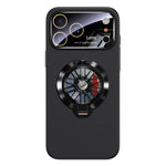 Capa para Telemóvel Magnética com Janela para Câmara em PC Vidrado e Suporte Giratório, Para iPhone 17 Pro Max, Para iPhone 17 Pro, Para iPhone 17, Para iPhone Air, Para iPhone 16 Pro Max, Para iPhone 16 Pro
