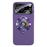 Capa para Telemóvel Magnética com Janela para Câmara em PC Vidrado e Suporte Giratório, Para iPhone 17 Pro Max, Para iPhone 17 Pro, Para iPhone 17, Para iPhone Air, Para iPhone 16 Pro Max, Para iPhone 16 Pro