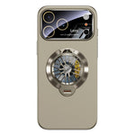 Capa para Telemóvel Magnética com Janela para Câmara em PC Vidrado e Suporte Giratório, Para iPhone 17 Pro Max, Para iPhone 17 Pro, Para iPhone 17, Para iPhone Air, Para iPhone 16 Pro Max, Para iPhone 16 Pro