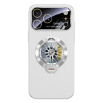 Capa para Telemóvel Magnética com Janela para Câmara em PC Vidrado e Suporte Giratório, Para iPhone 17 Pro Max, Para iPhone 17 Pro, Para iPhone 17, Para iPhone Air, Para iPhone 16 Pro Max, Para iPhone 16 Pro