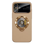 Capa para Telemóvel Magnética com Janela para Câmara em PC Vidrado e Suporte Giratório, Para iPhone 17 Pro Max, Para iPhone 17 Pro, Para iPhone 17, Para iPhone Air, Para iPhone 16 Pro Max, Para iPhone 16 Pro