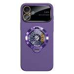Capa para Telemóvel Magnética com Janela para Câmara em PC Vidrado e Suporte Giratório, Para iPhone 17 Pro Max, Para iPhone 17 Pro, Para iPhone 17, Para iPhone Air, Para iPhone 16 Pro Max, Para iPhone 16 Pro