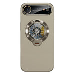Capa para Telemóvel Magnética com Janela para Câmara em PC Vidrado e Suporte Giratório, Para iPhone 17 Pro Max, Para iPhone 17 Pro, Para iPhone 17, Para iPhone Air, Para iPhone 16 Pro Max, Para iPhone 16 Pro