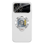 Capa para Telemóvel Magnética com Janela para Câmara em PC Vidrado e Suporte Giratório, Para iPhone 17 Pro Max, Para iPhone 17 Pro, Para iPhone 17, Para iPhone Air, Para iPhone 16 Pro Max, Para iPhone 16 Pro