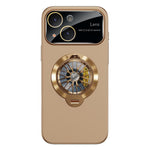 Capa para Telemóvel Magnética com Janela para Câmara em PC Vidrado e Suporte Giratório, Para iPhone 16 Plus, Para iPhone 16, Para iPhone 15 Pro Max, Para iPhone 15 Pro, Para iPhone 15 Plus, Para iPhone 15