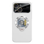 Capa para Telemóvel Magnética com Janela para Câmara em PC Vidrado e Suporte Giratório, Para iPhone 16 Plus, Para iPhone 16, Para iPhone 15 Pro Max, Para iPhone 15 Pro, Para iPhone 15 Plus, Para iPhone 15
