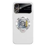 Capa para Telemóvel Magnética com Janela para Câmara em PC Vidrado e Suporte Giratório, Para iPhone 16 Plus, Para iPhone 16, Para iPhone 15 Pro Max, Para iPhone 15 Pro, Para iPhone 15 Plus, Para iPhone 15