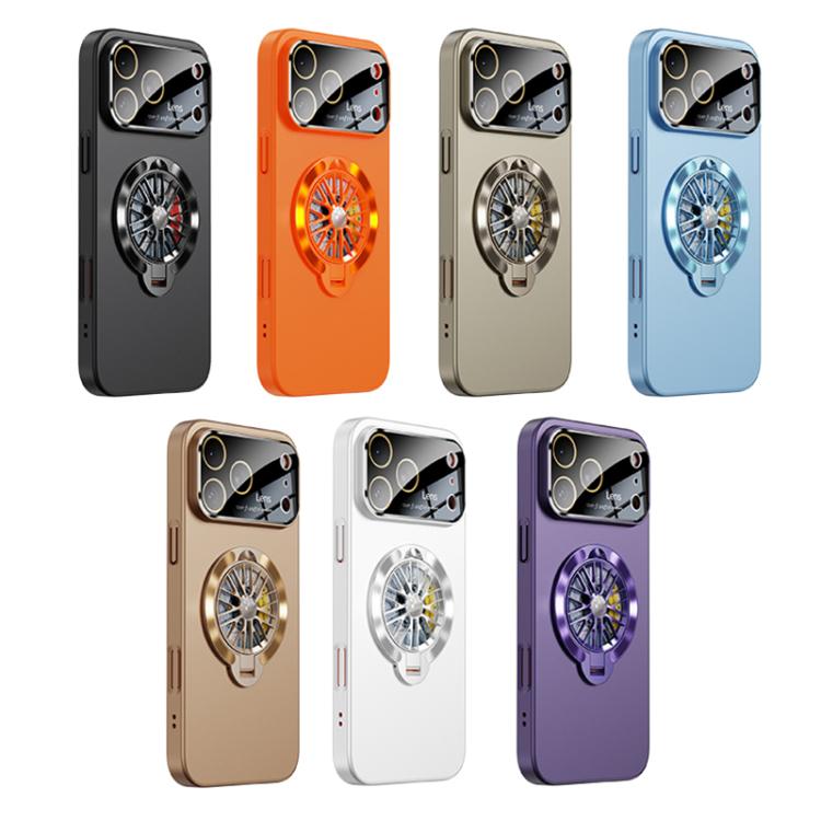 Capa para Telemóvel Magnética com Janela para Câmara em PC Vidrado e Suporte Giratório, Para iPhone 14 Plus, Para iPhone 14, Para iPhone 14 Pro, Para iPhone 14 Pro Max, Para iPhone 13 Pro Max, Para iPhone 13 Pro