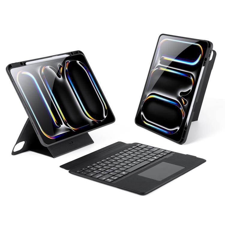Capa de tablet em pele vegana com teclado magnético retroiluminado DUX DUCIS DK Series, Para iPad Pro 13 2025 / 2024, Para iPad Pro 11 2025 / 2024, Para iPad 2025 / 2022, Para iPad Air 11 2025 / 2024, Para iPad Air 13 2025 / 2024