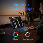Capa de tablet em pele vegana com teclado magnético retroiluminado DUX DUCIS DK Series, Para iPad Pro 13 2025 / 2024, Para iPad Pro 11 2025 / 2024, Para iPad 2025 / 2022, Para iPad Air 11 2025 / 2024, Para iPad Air 13 2025 / 2024