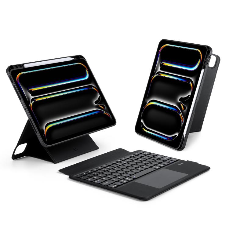 Capa de tablet em pele vegana com teclado magnético retroiluminado DUX DUCIS DK Series, Para iPad Pro 13 2025 / 2024, Para iPad Pro 11 2025 / 2024, Para iPad 2025 / 2022, Para iPad Air 11 2025 / 2024, Para iPad Air 13 2025 / 2024