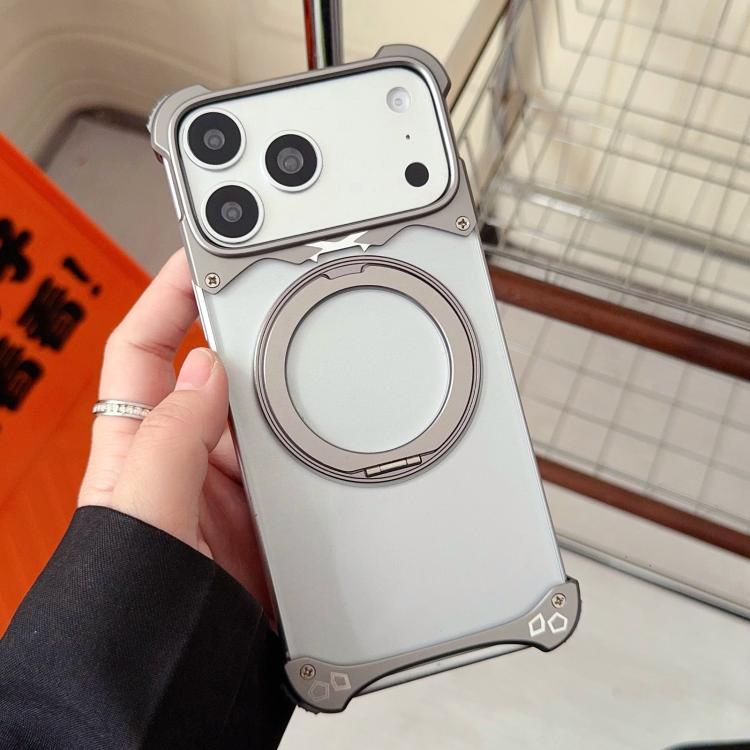 Capa de Telemóvel Magnética com Suporte Rotativo 360 sem Moldura na Cor Original Jaguar, Para iPhone 17 Pro Max, Para iPhone 17 Pro