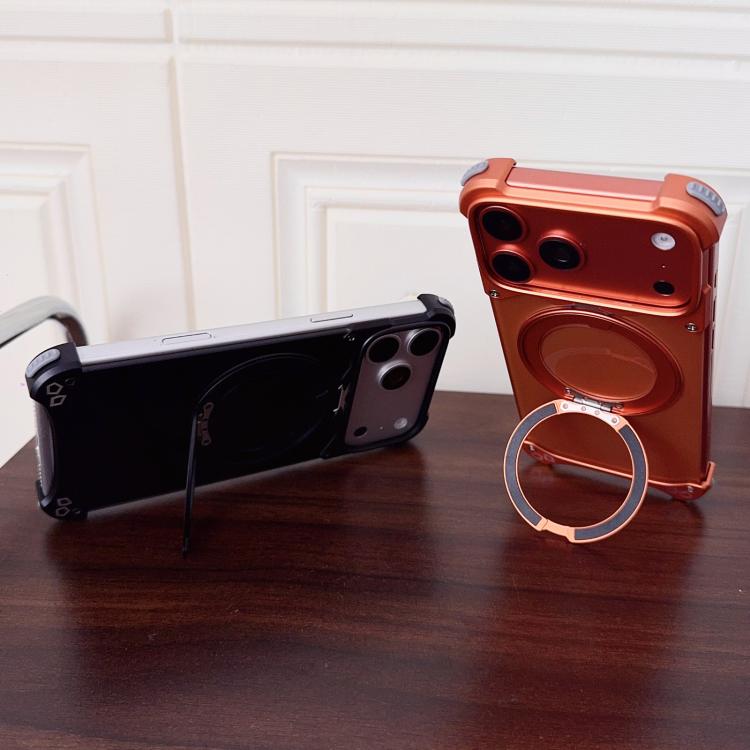 Capa de Telemóvel Magnética com Suporte Rotativo 360 sem Moldura na Cor Original Jaguar, Para iPhone 17 Pro Max, Para iPhone 17 Pro
