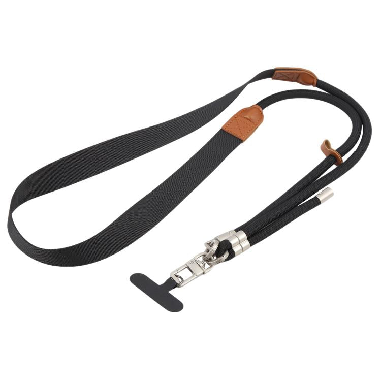 Cordão ajustável para telemóvel em corda de poliéster trançada para usar ao peito