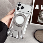 Capa de Telemóvel Magnética com Suporte Rotativo 360 sem Moldura em Metal de Carro de Corrida, Para iPhone 17 Pro Max, Para iPhone 17 Pro