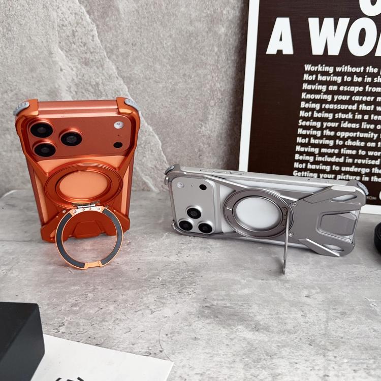 Capa de Telemóvel Magnética com Suporte Rotativo 360 sem Moldura em Metal de Carro de Corrida, Para iPhone 17 Pro Max, Para iPhone 17 Pro