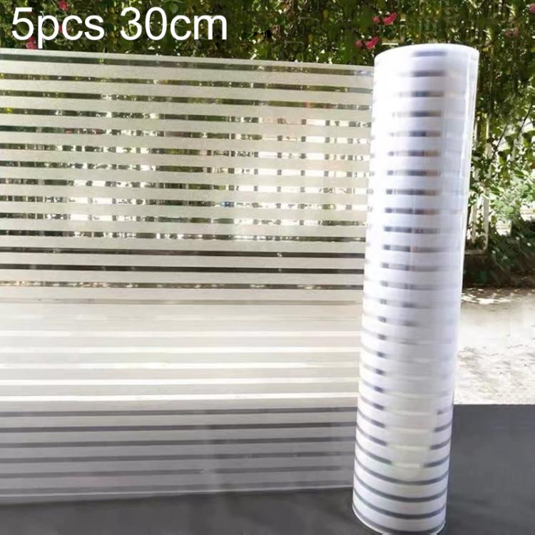 5pcs/Pacote Autocolante de Vidro Fosco Anti-Colisão com Listras por Eletricidade Estática, Listras Pequenas 30cm x 1m, Listras Pequenas 40cm x 1m, Listras Pequenas 50cm x 1m, Listras Grandes 30cm x 1m, Listras Grandes 40cm x 1m, Listras Grandes 50cm x 1m