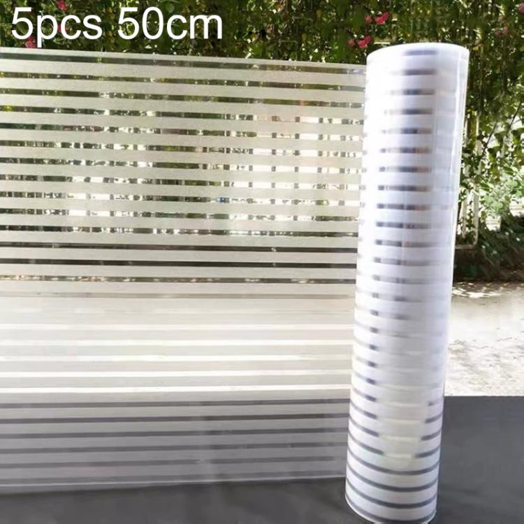 5pcs/Pacote Autocolante de Vidro Fosco Anti-Colisão com Listras por Eletricidade Estática, Listras Pequenas 30cm x 1m, Listras Pequenas 40cm x 1m, Listras Pequenas 50cm x 1m, Listras Grandes 30cm x 1m, Listras Grandes 40cm x 1m, Listras Grandes 50cm x 1m