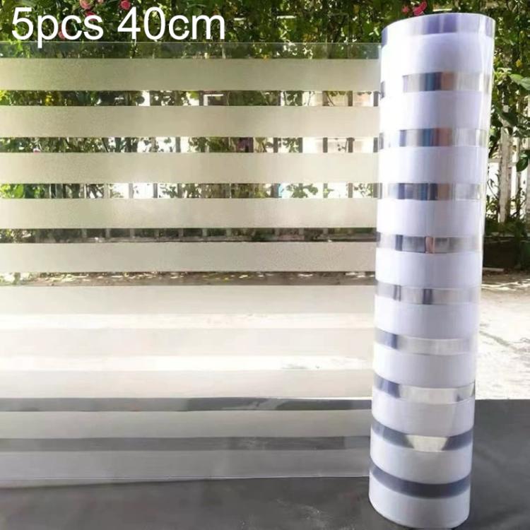 5pcs/Pacote Autocolante de Vidro Fosco Anti-Colisão com Listras por Eletricidade Estática, Listras Pequenas 30cm x 1m, Listras Pequenas 40cm x 1m, Listras Pequenas 50cm x 1m, Listras Grandes 30cm x 1m, Listras Grandes 40cm x 1m, Listras Grandes 50cm x 1m