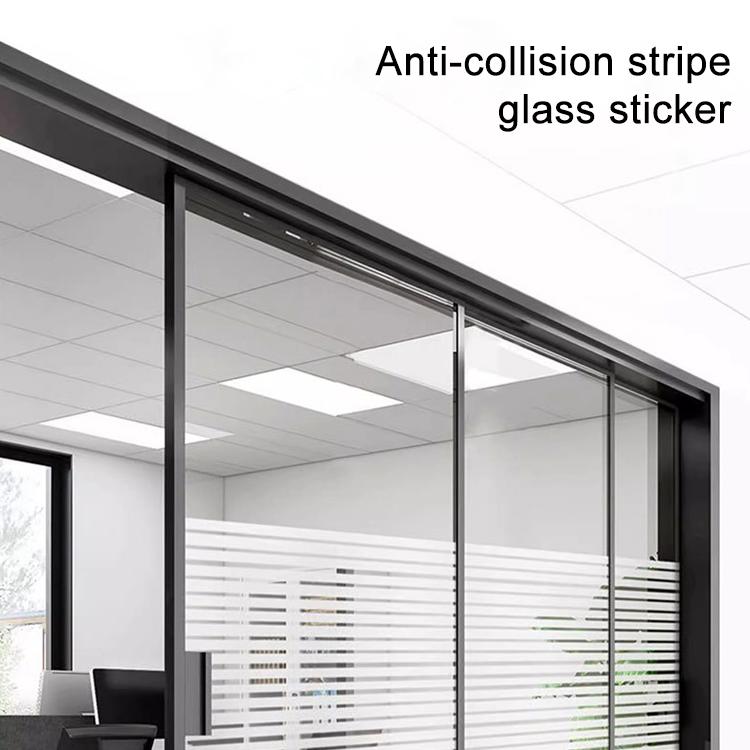 5pcs/Pacote Autocolante de Vidro Fosco Anti-Colisão com Listras por Eletricidade Estática, Listras Pequenas 30cm x 1m, Listras Pequenas 40cm x 1m, Listras Pequenas 50cm x 1m, Listras Grandes 30cm x 1m, Listras Grandes 40cm x 1m, Listras Grandes 50cm x 1m