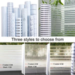 5pcs/Pacote Autocolante de Vidro Fosco Anti-Colisão com Listras por Eletricidade Estática, Listras Pequenas 30cm x 1m, Listras Pequenas 40cm x 1m, Listras Pequenas 50cm x 1m, Listras Grandes 30cm x 1m, Listras Grandes 40cm x 1m, Listras Grandes 50cm x 1m
