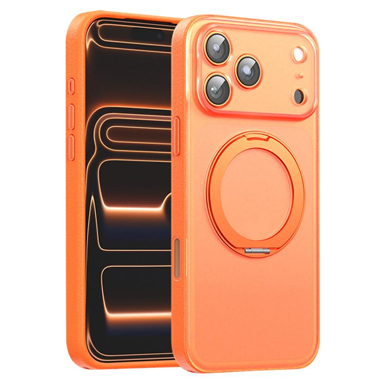 Capa de Telemóvel Magnética em Pele Vegana com Suporte Rotativo de 360 Graus, Para iPhone 17 Pro Max, Para iPhone 17 Pro, Para iPhone 17