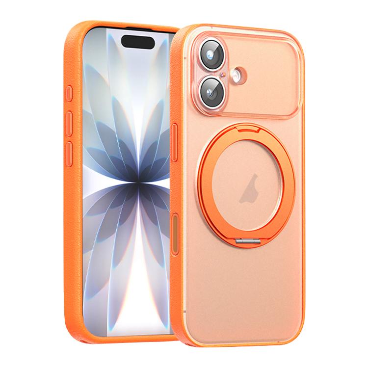 Capa de Telemóvel Magnética em Pele Vegana com Suporte Rotativo de 360 Graus, Para iPhone 17 Pro Max, Para iPhone 17 Pro, Para iPhone 17