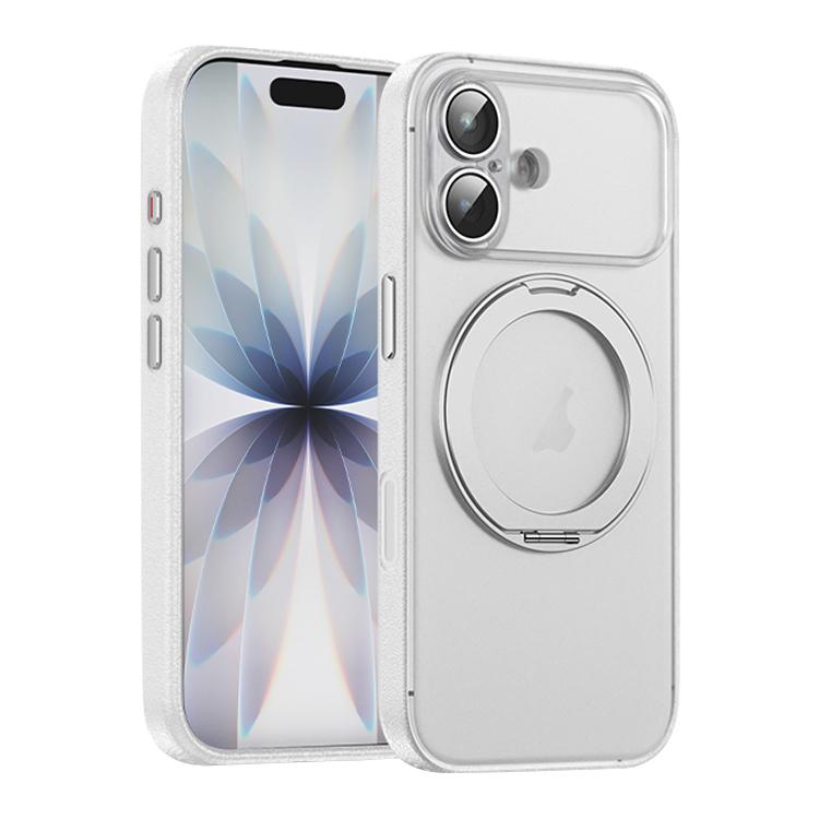 Capa de Telemóvel Magnética em Pele Vegana com Suporte Rotativo de 360 Graus, Para iPhone 17 Pro Max, Para iPhone 17 Pro, Para iPhone 17